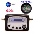 Mini Digital Satellite Signal Finder Meter LCD Buzzer Compass Black